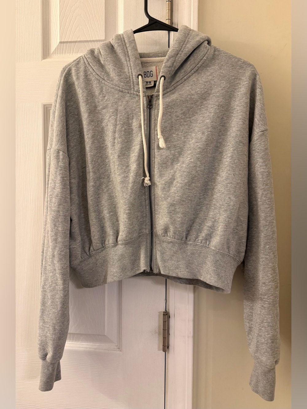 BDG Urban Outfitters Gray Cropped Zip Up Hoodie